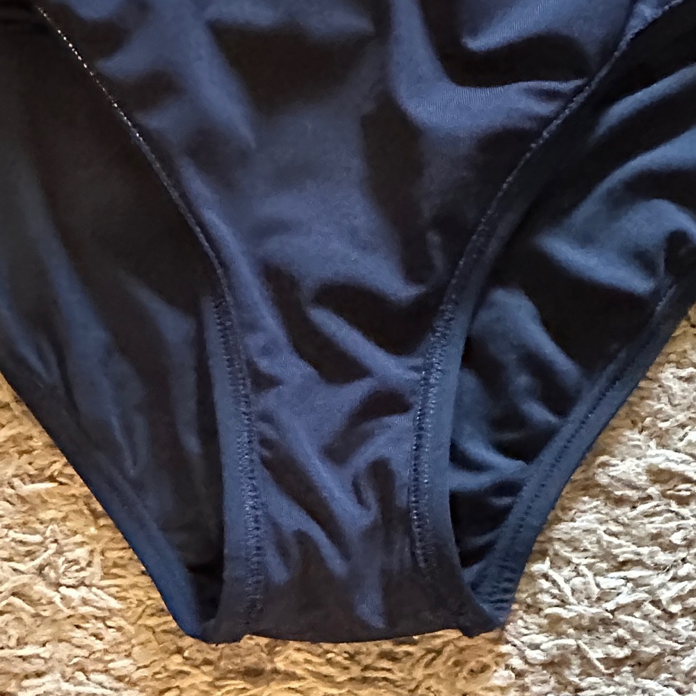 Michael Kors One-Shoulder Blue Swimsuit with Ring Detail - Picture 5 of 5